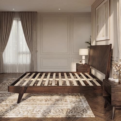 Gazelle Queen Size, Acacia Wood Bedframe with Headboard, view 5