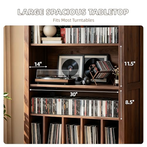 Large Record Player Stand Holds 350+ Albums, view 6
