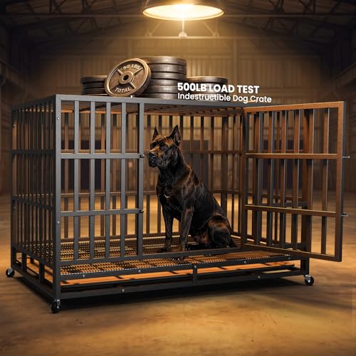 48 Inch Heavy Duty Dog Crate, Indestructible Kennel for Large Dogs, view 5