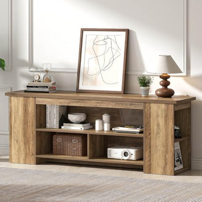 Rustic Oak Wooden TV Stand for Televisions up to 60 Inch, view 4