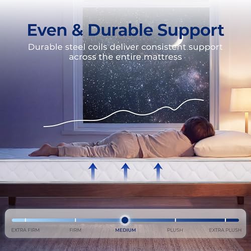 Twin Size Mattress, 8 Inch Hybrid Comfort & Supportive Mattress in a Box, Cooling Gel Memory Foam and Spring with Pressure Relief, CertiPUR-US Certified