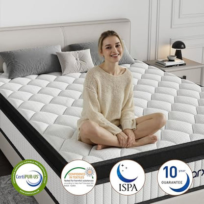 King Size Mattress, 12 Inch Hybrid Medium Firm Feel, view 5