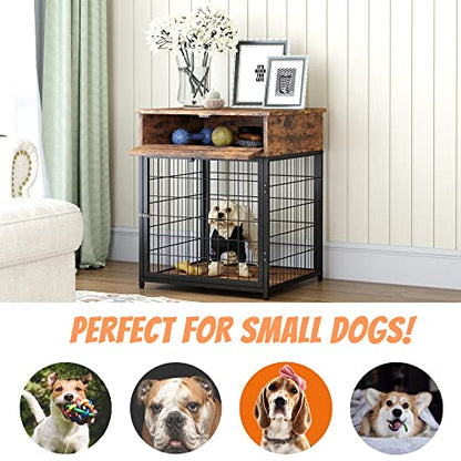 Furniture Style Dog Crate for Small Dogs, Dog Crates with Drawer, view 5