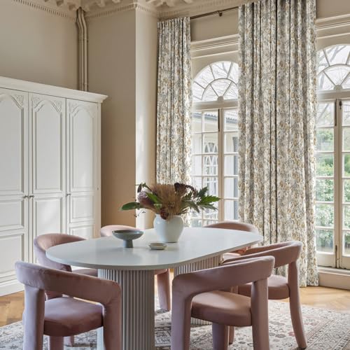 1 Panel Custom Vintage Floral Curtain 300GSM Thick Velvet Print Curtain Soft Thermal Insulated Privacy Window Drapes for Bedroom Dining Living Room Bathroom