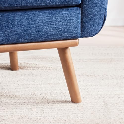 Sofa Couch, Mid Century Modern Sofa with Solid Wood Frame, Button Tufted Couch for Bedroom, Living Room, Office, Apartment (Dark Blue, 60 inch)