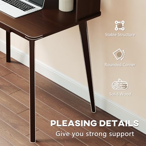 IOTXY Small Writing Desk with Hutch - 39.4" Work Computer Study Table, view 6