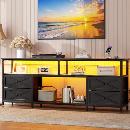 TV Stand with Drawers for 65 70 75 Inches TV, Entertainment Center, view 2
