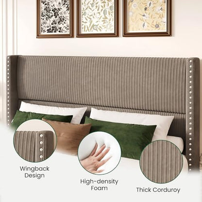 King Size Bed Frame with 4 Storage Drawers, view 4