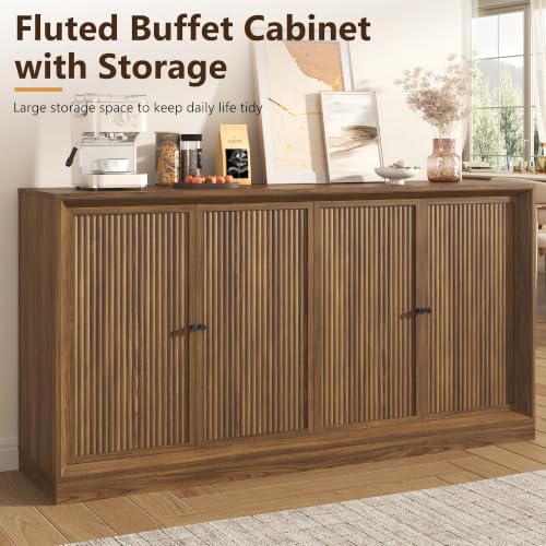 63” Fluted Sideboard Storage Cabinet, view 6