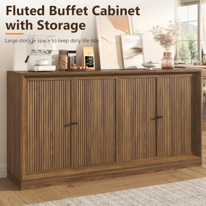 63” Fluted Sideboard Storage Cabinet, view 6