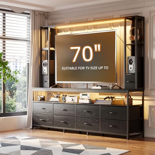 Large Entertainment Center with Storage & Bookshelves, view 2