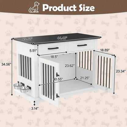Large Dog Crate Furniture Storage Drawers, view 5