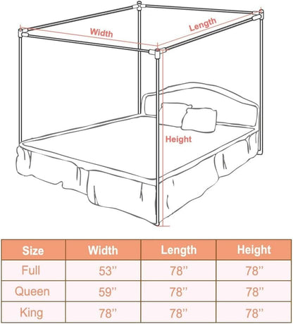 Full Canopy Bed Frame, Stainless Steel Canopy Bed Frame Full Size, view 3