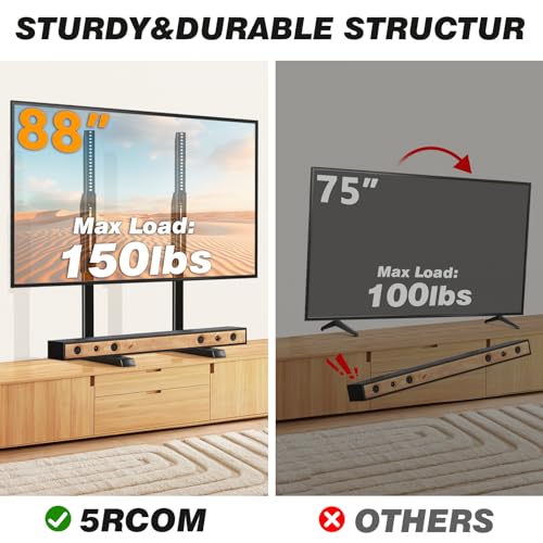 Table Top TV Stand Universal for 35-88 Inch Flat & Curved TVs, view 4
