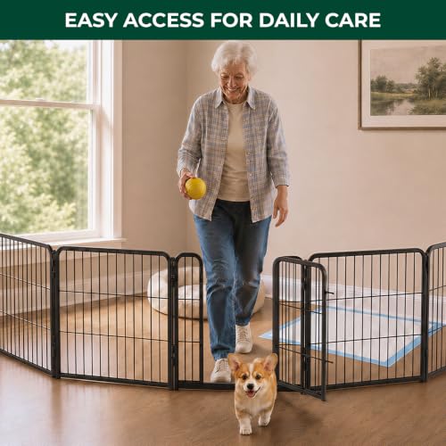 Homeplus Indoor Dog Playpen, 24" H, 6 Panels, for Puppies & Small Dogs, view 6