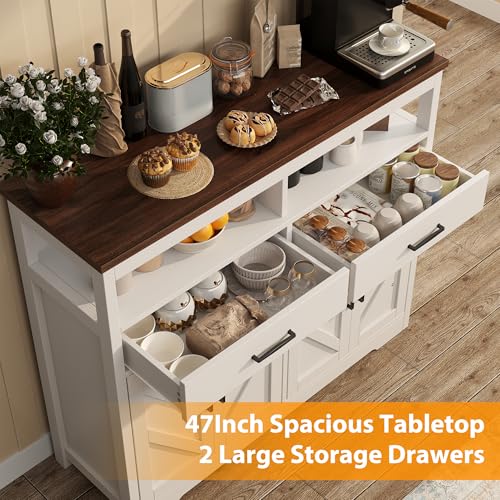 Sideboard Buffet Cabinet with Storage & Shelves, view 6