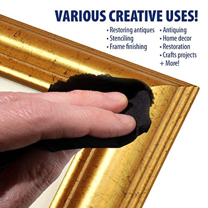 Rub n Buff Wax Metallic Finish - 3 Rub n Buff Gold Leaf 15ml Tubes - Versatile Gilding Wax for Finishing Furniture Antiquing and Restoration - Rub and Buff Colors Set of Three