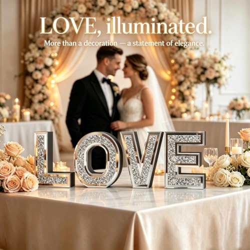 Love Letter Sign Home Wall Decor,Love Home Decoration for | Tabletop & Wall-mount,Bed Room and Living Room Decor,Ideal for Valentine's Day, Anniversary, Housewarming Gift