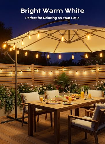 52FT Solar String Lights Outdoor Waterproof, Patio Lights with Remote & Timer, view 3