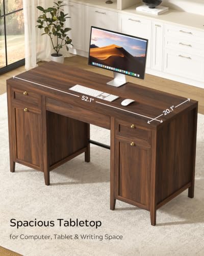 52" Large Executive Desk with Drawers, view 6