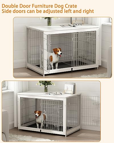 Wooden Dog Crate Furniture with Divider Panel, view 7
