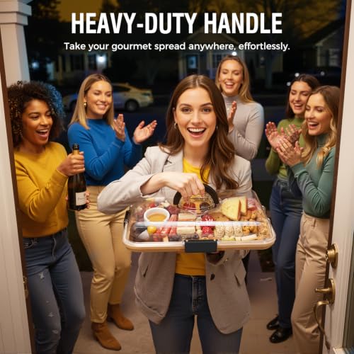Portable Charcuterie Boards with Lid, Cheese, Veggie & Snack Tray, view 5