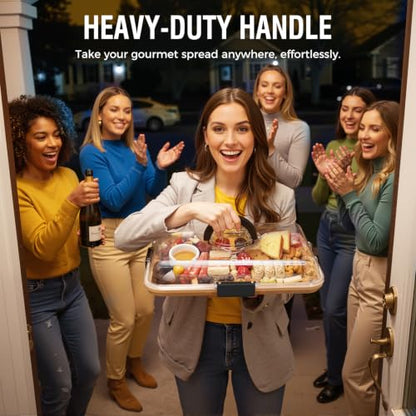 Portable Charcuterie Boards with Lid, Cheese, Veggie & Snack Tray, view 5