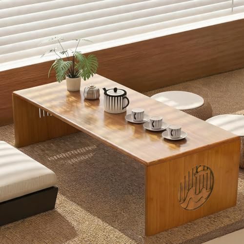 Foldable Japanese Floor Table, Low Folding Coffee Table Small, view 2