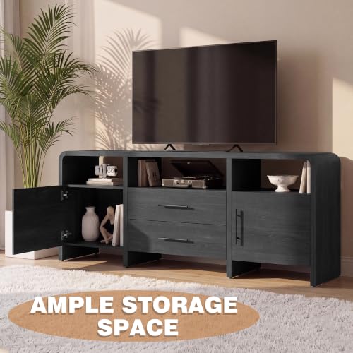 70" Curved TV Stand with Storage for TVs Up to 80", view 6