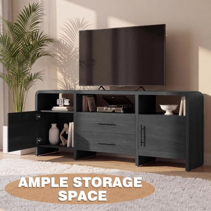 70" Curved TV Stand with Storage for TVs Up to 80", view 6