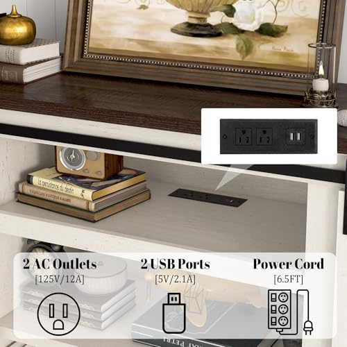 66" Farmhouse TV Stand for 75 Inch TV, view 4