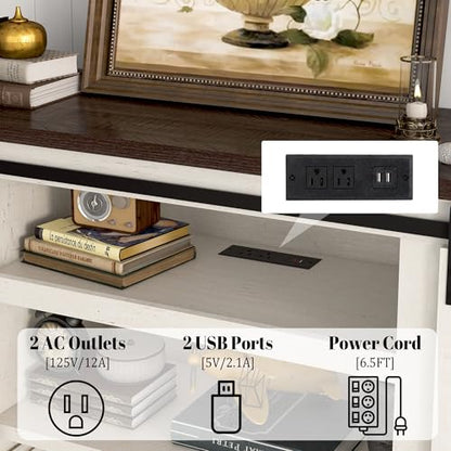 66" Farmhouse TV Stand for 75 Inch TV, view 4