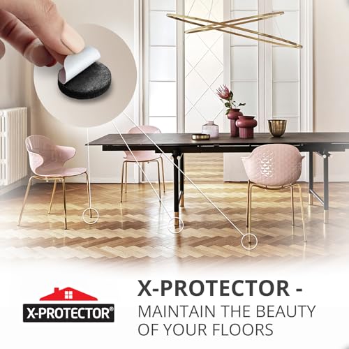 Felt Furniture Pads 235 PCS ! Huge Quantity of Black Furniture Pads for Hardwood Floors with Many Big Sizes – Your Ideal Wood Floor Protectors for Furniture.