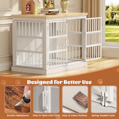 40" Dog Crate Furniture with 1.06" Countertop for Medium Dogs Up to 45 lbs, view 4
