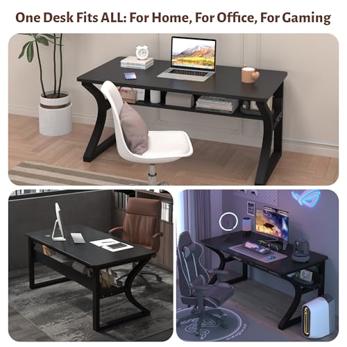Computer Desk, 55 X 23.6'' Home Office Desks Writing Table, view 7