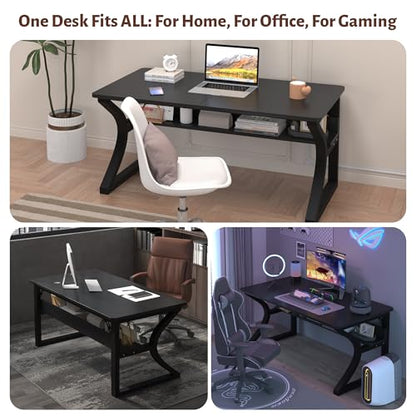Computer Desk, 55 X 23.6'' Home Office Desks Writing Table, view 7
