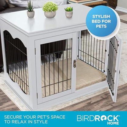 Decorative Dog Kennel with Pet Bed, Small Pet House, Double Door Indoor Crate, view 6