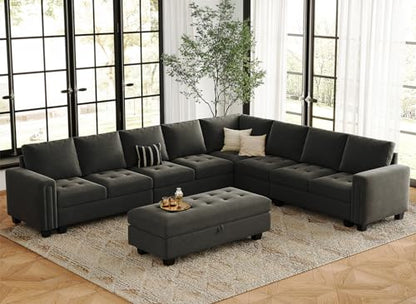 Corner Seat Module for Modular Sectional Sofa Grey