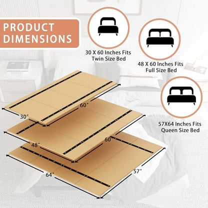 Foldable Box Spring, Bunkie Board Twin (60x30) Bed Support Board, view 3