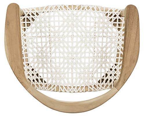 Wade Light Oak Armchair with Woven Leather Seat, Mid-Century Modern, view 6