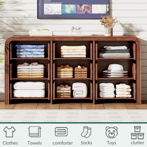 62.91" Modern Chest of Drawer, 9 Deep Drawers, Clothes Organizer, view 4