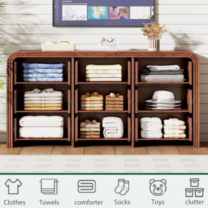 62.91" Modern Chest of Drawer, 9 Deep Drawers, Clothes Organizer, view 4