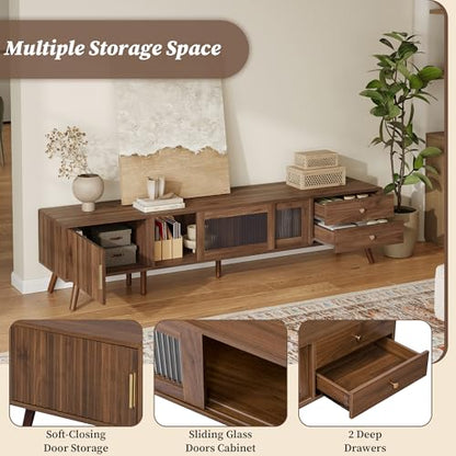Marzzi Mid-Century Modern TV Stand for 85 inches TV, view 7