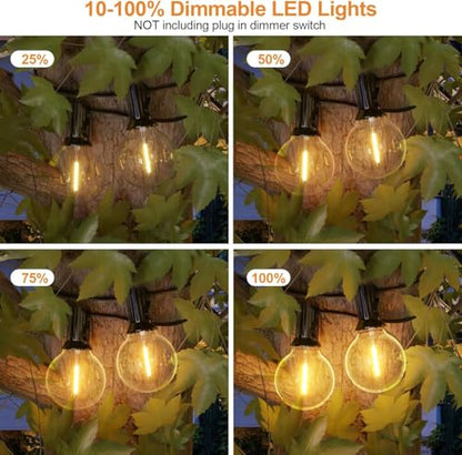 Outdoor String Lights, 100FT G40 Bulbs Shatterproof Patio Lights, view 4