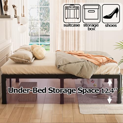 14 inch King Bed Frame Metal Platform with Round Corner Legs, view 7