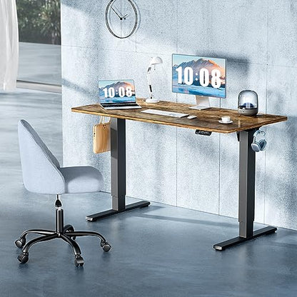 63 Inch Electric Standing Desk, Memory Adjustable Home Office Desk, view 3