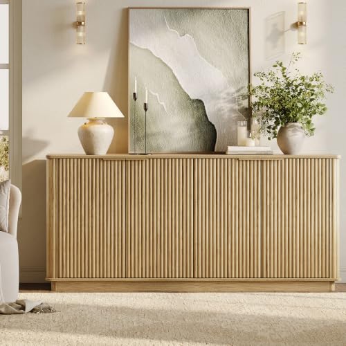 63" Fluted Sideboard Buffet Cabinet with Storage, view 2