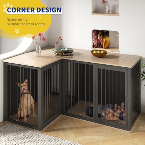 Dog Crate Furniture for 2 Dogs, view 6
