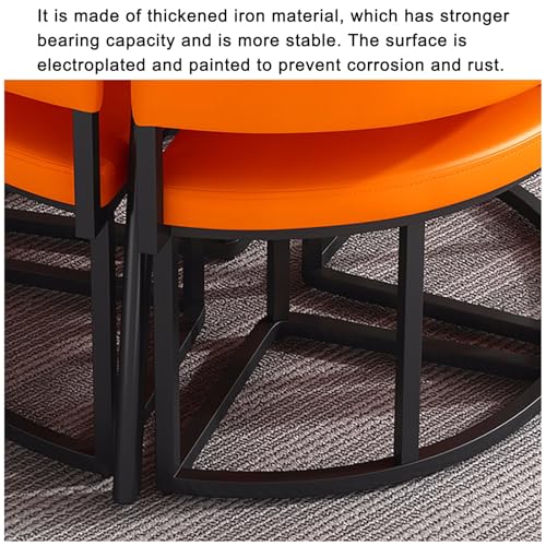 Modern Round Dining Table Set for 4 with Chairs Space Saving Kitchen Furniture in Green Color,Red-One Size