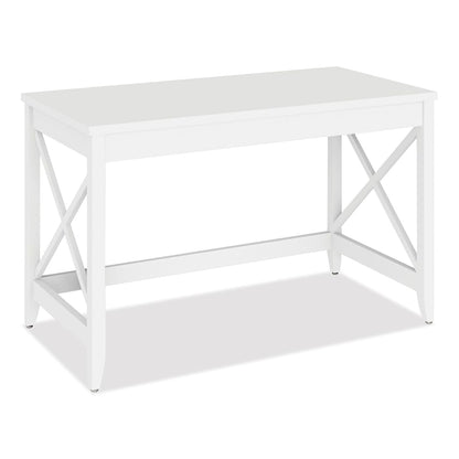 Workspace by Farmhouse Writing Desk, 47.24" x 23.62" x 29.53", White